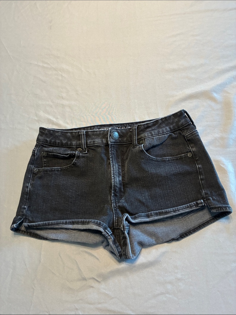 American Eagle Outfitters Black Denim Shortie Jean Shorts